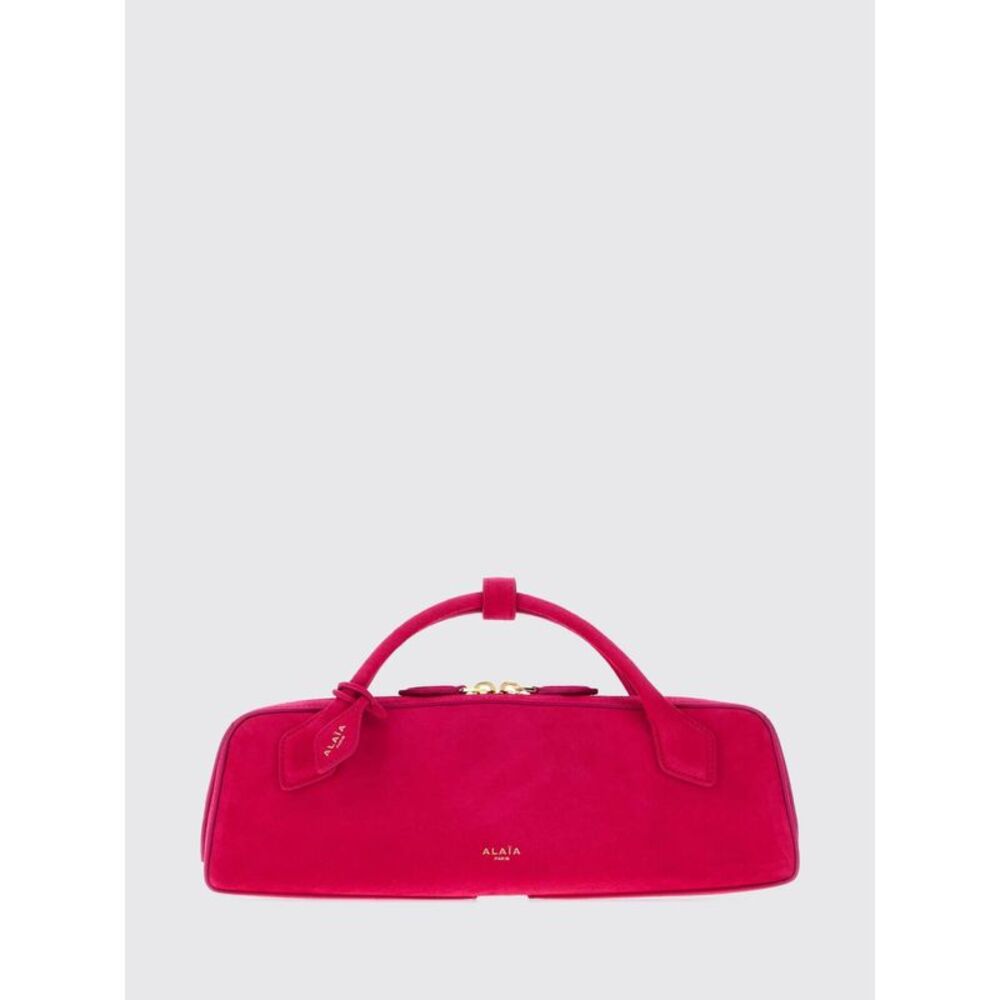 Alai�A Women Alaia Le Teckel Suede Sheepskin Handbag With Logo Charm